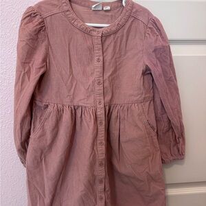GAP Kids Dusty Rose Button-Front Dress